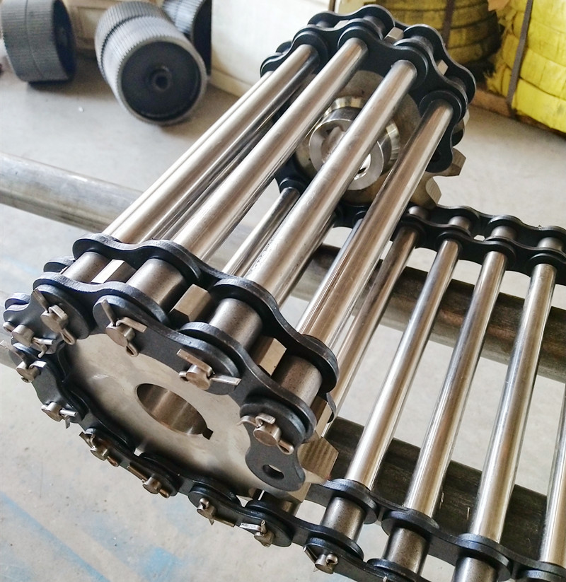 Chain rod type mesh belt view