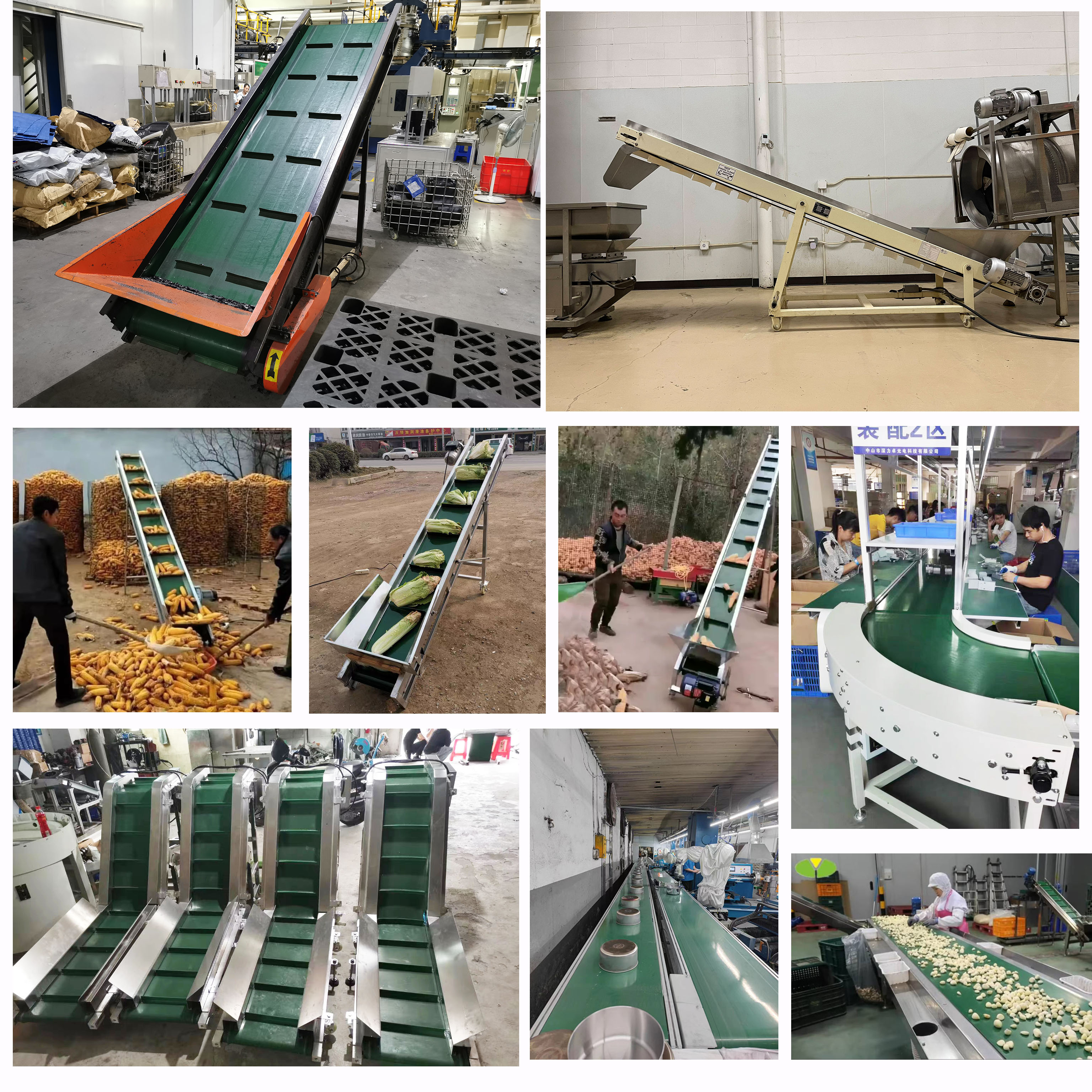 Z Type Inclined Conveyor Food Grade Convoyeur Cleat Sidewall Belt Stainless Steel Frame for Business Hotels Food Shops and More