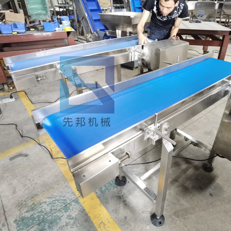 Customized Food Grade Rubber Belt Horizontal Conveyor, Suitable For Food, Factory, Retail And Other Goods Transportation