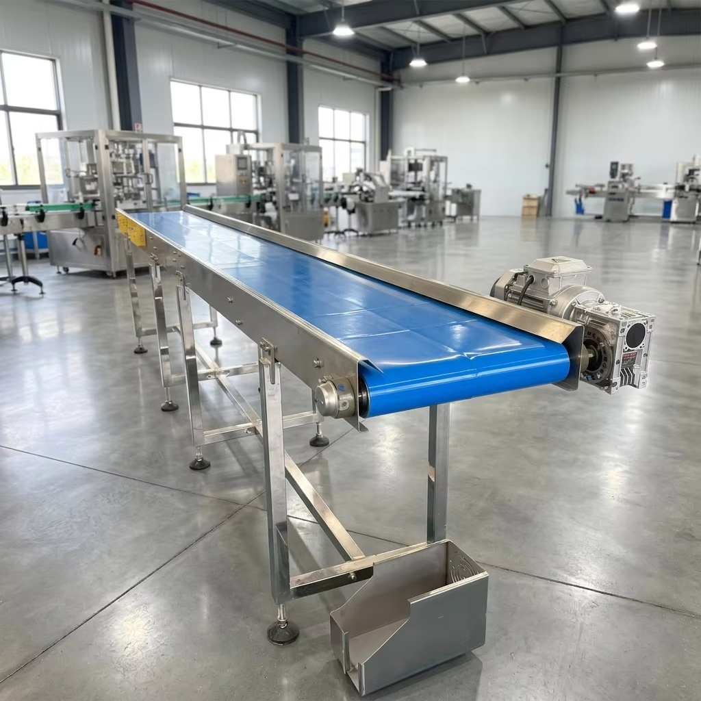 High-Performance PU PVC Belt Conveyor Lightweight PVC Conveyor with Aluminum Frame Durable Hygienic Anti-Static System
