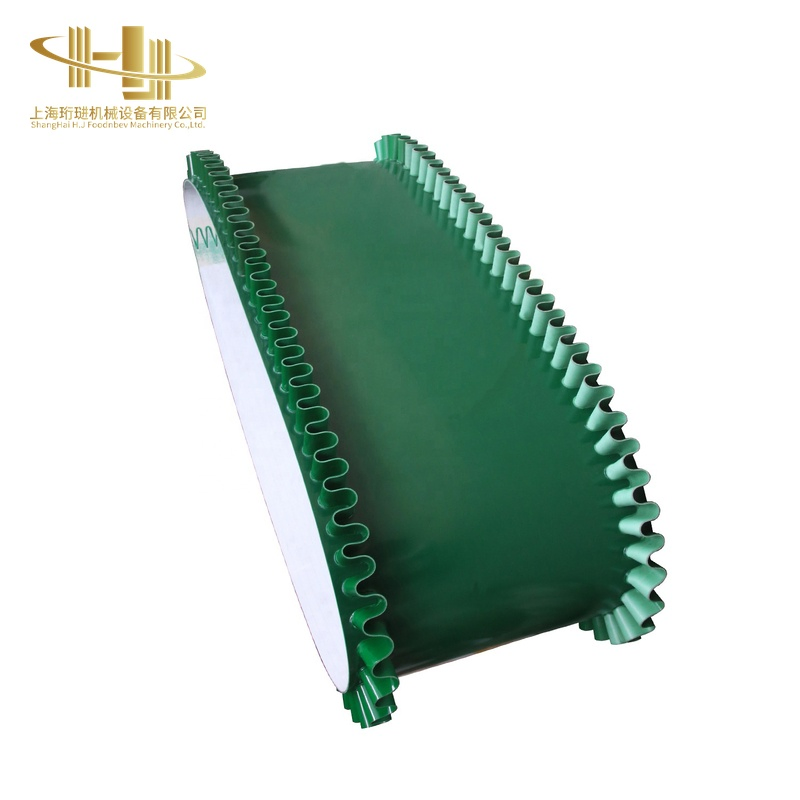 PVC Surface Smooth Flat Grain Conveyor Belt with Baffle and Sidewall High-Capacity Easy-to-Clean Hygiene