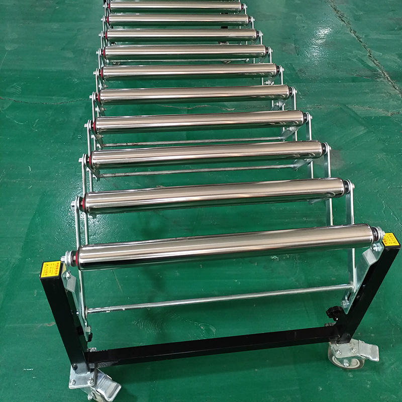 Flexible Powered Roller Conveyor Roller Track Conveyor Airport Non Power Roller Conveyor Belt