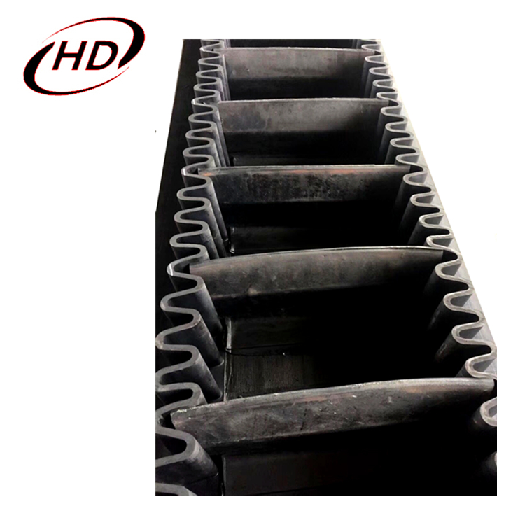 Cleated &amp; Side Walls / Inclined Sidewalls Belts Conveyor for Bulk Materials