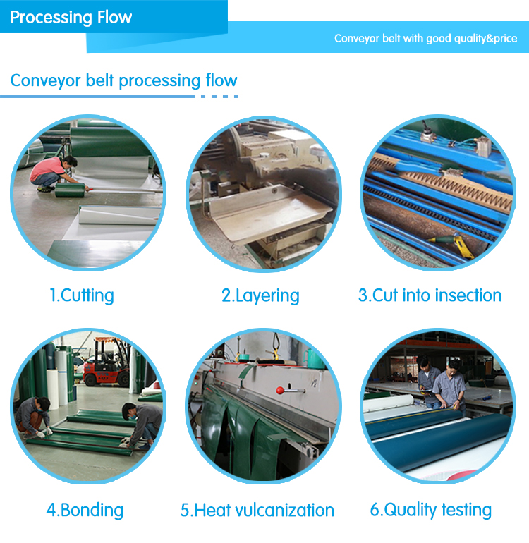 High Quality Blue Pu Conveyor Belt Food Industry Heat Resistant Conveyor Belt