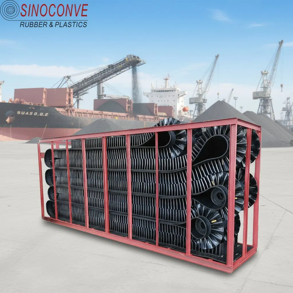 Hot Sale Cleted Large DIP Angle Endless T Ts Tc Tcs Type Waveform Skirt Sidewall Conveyor Belt for Industrial &amp; Farm Wholesale Coal Mines for Efficient Material