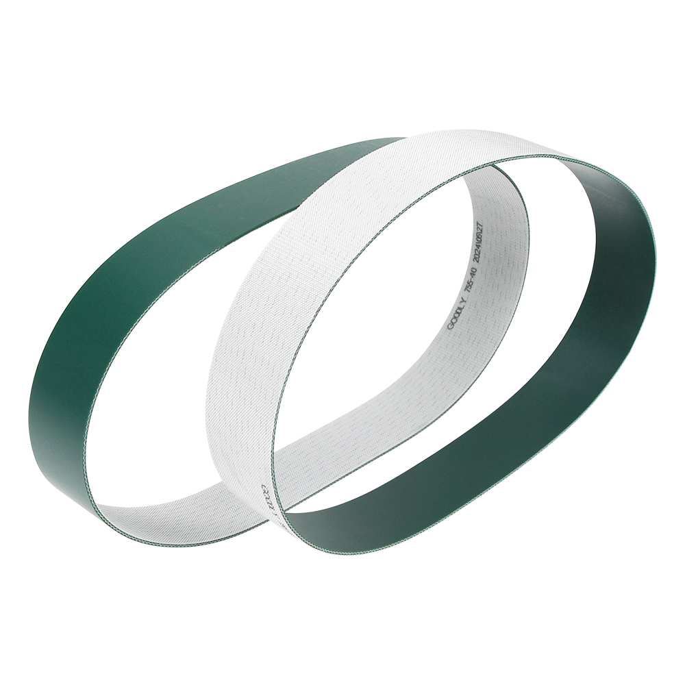 Customizable Dark Green PU Flat Conveyor Belt Endless Transmission Support OEM Friendly GOODLY Brand Assembly Line Use 3-6