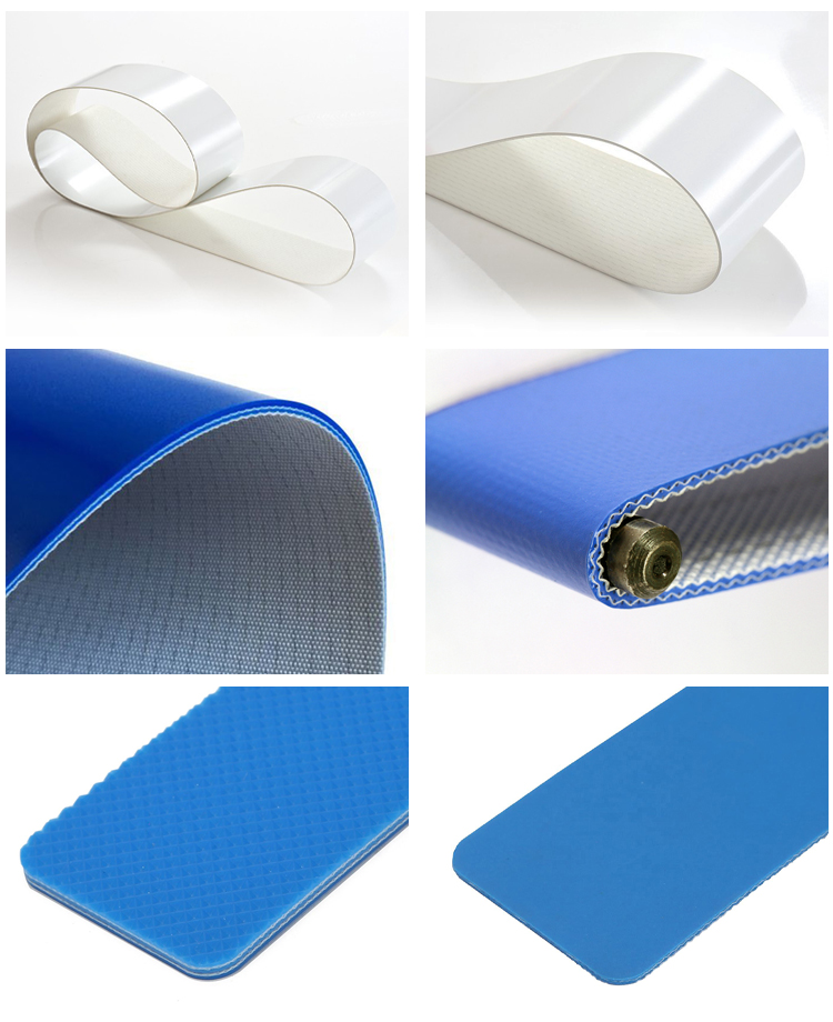 0.8mm -11.5 Mm Thickness Plastic Belting PVC &amp; PU Conveyor Belts For Plastic Bottles Transfer