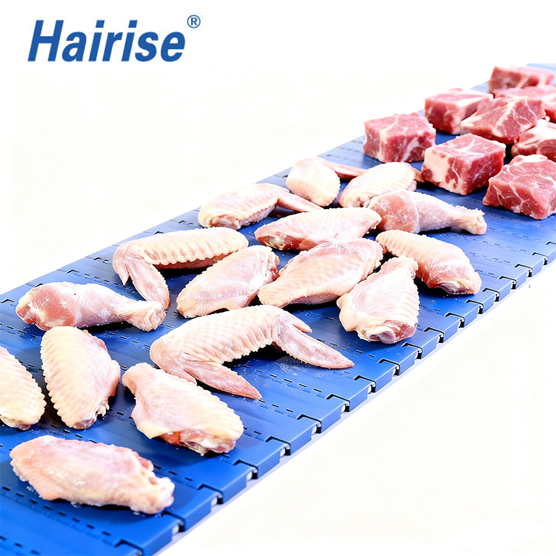 Hairise 1100 Food Grade Flat Top Conveyor Belt Modular Plastic Belts for Meat Industry
