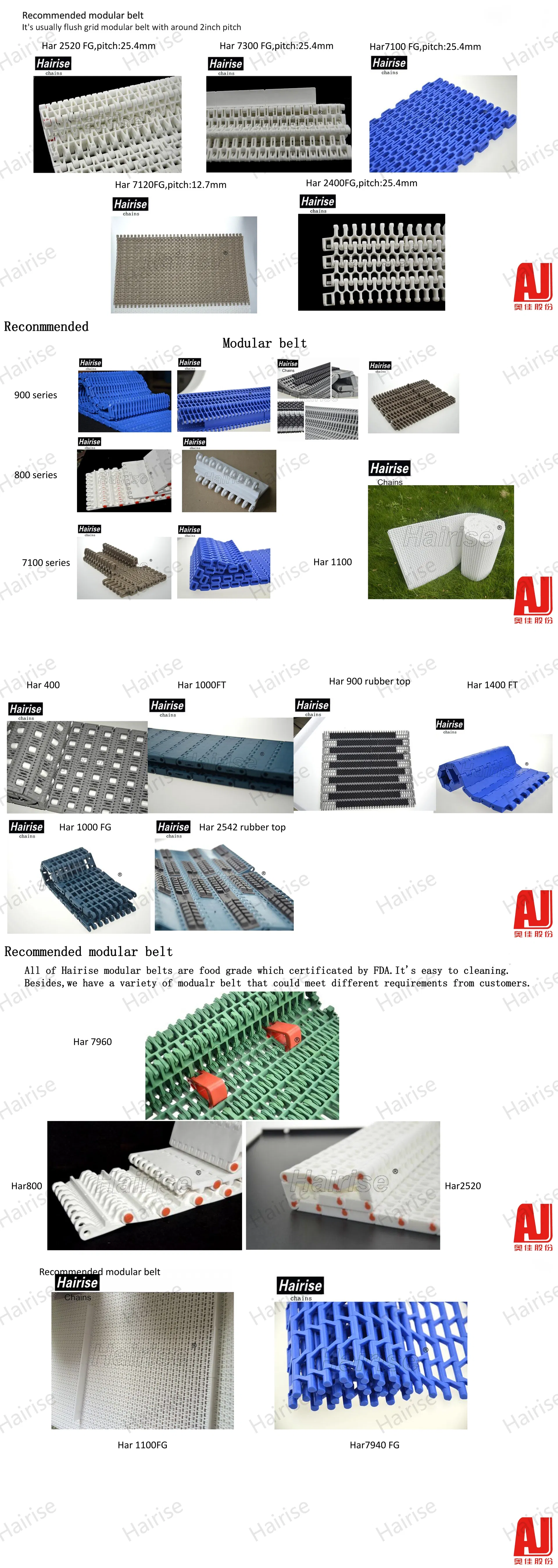 Modular Conveyor Belt Options