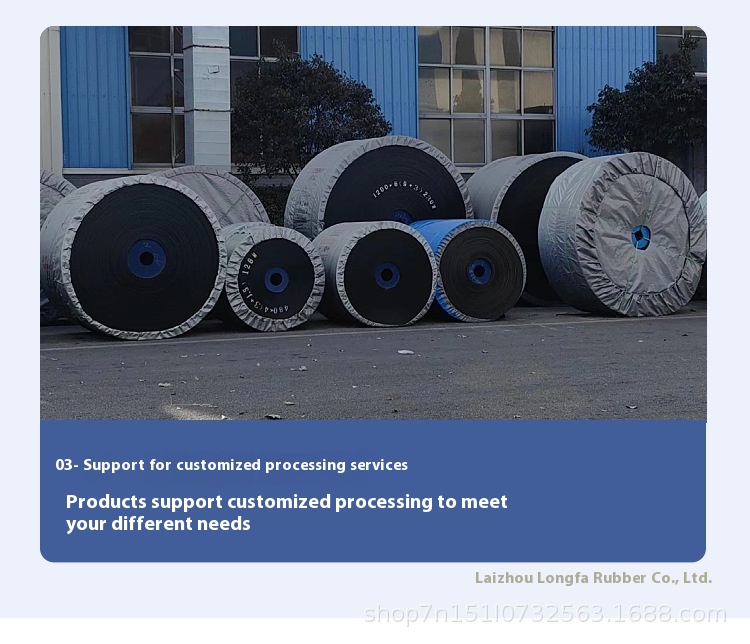 Manufacturers Supply Oil- Acid- Alkali-resistant Rubber Conveyor Belt Wear-Resistant Ageing-Resistant for Climbing Applications
