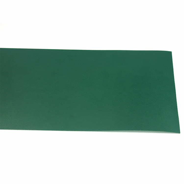 PVC Dark Green Matte Flat Industrial Conveyor Belt Wear Resistant High Transmission Efficiency