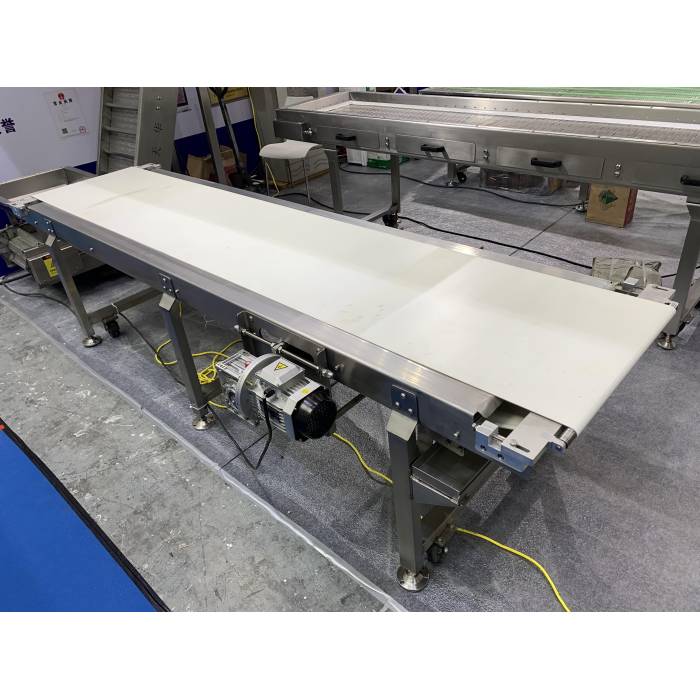Food Grade PVC Rubber Belt Conveyor Systems Stainless Steel Conveyor Belt