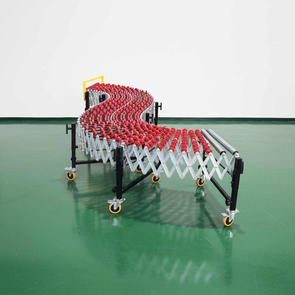 Fruit Box Unloading Retractable Heavy-Duty Gravity Expandable Skate Wheel Conveyor For Truck