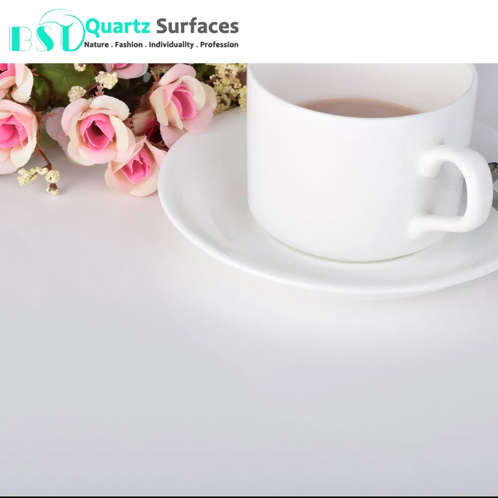 Pure White Silica-Free Quartz Stone 2cm Non-Silica Benchtop