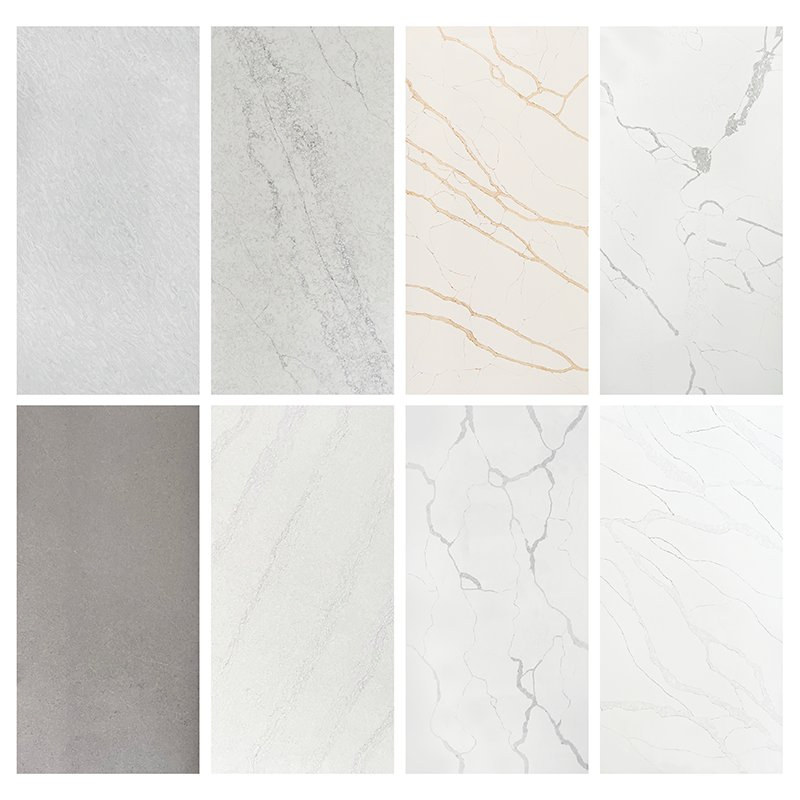 Calacatta White Quartz 0% Silica Slabs Kitchen Countertop Marble Granite Stone Quartz Stone