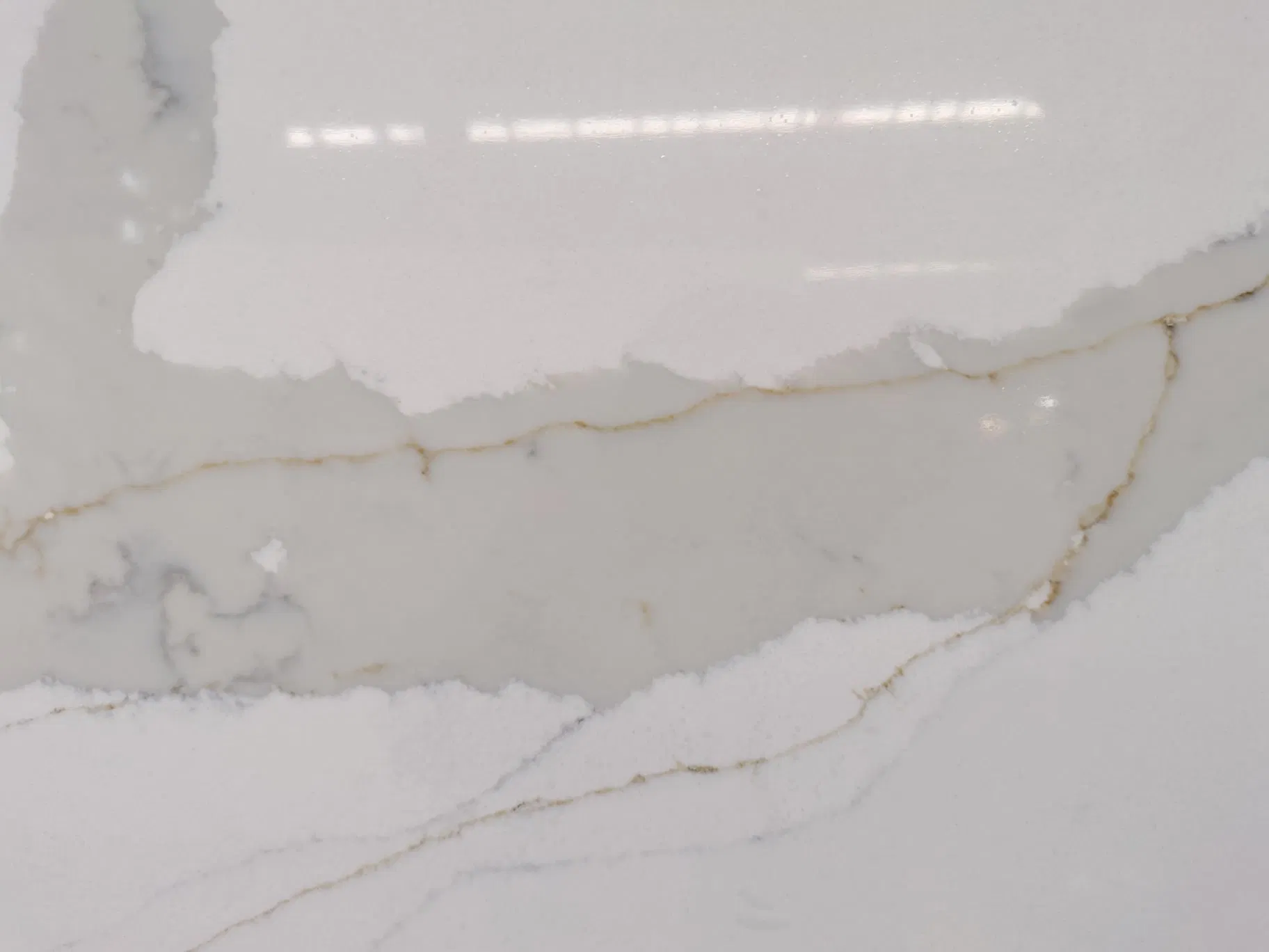 Horizon Quartz Stone Beautiful White Marble Veining Artificial Granite Porcelain Slabs