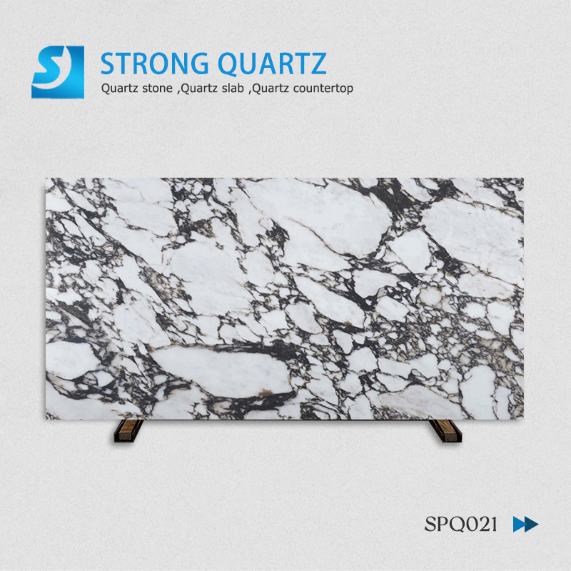 Luxurious Printed Quartz Stone Grey Marble Design - Foshan 3200X1600mm