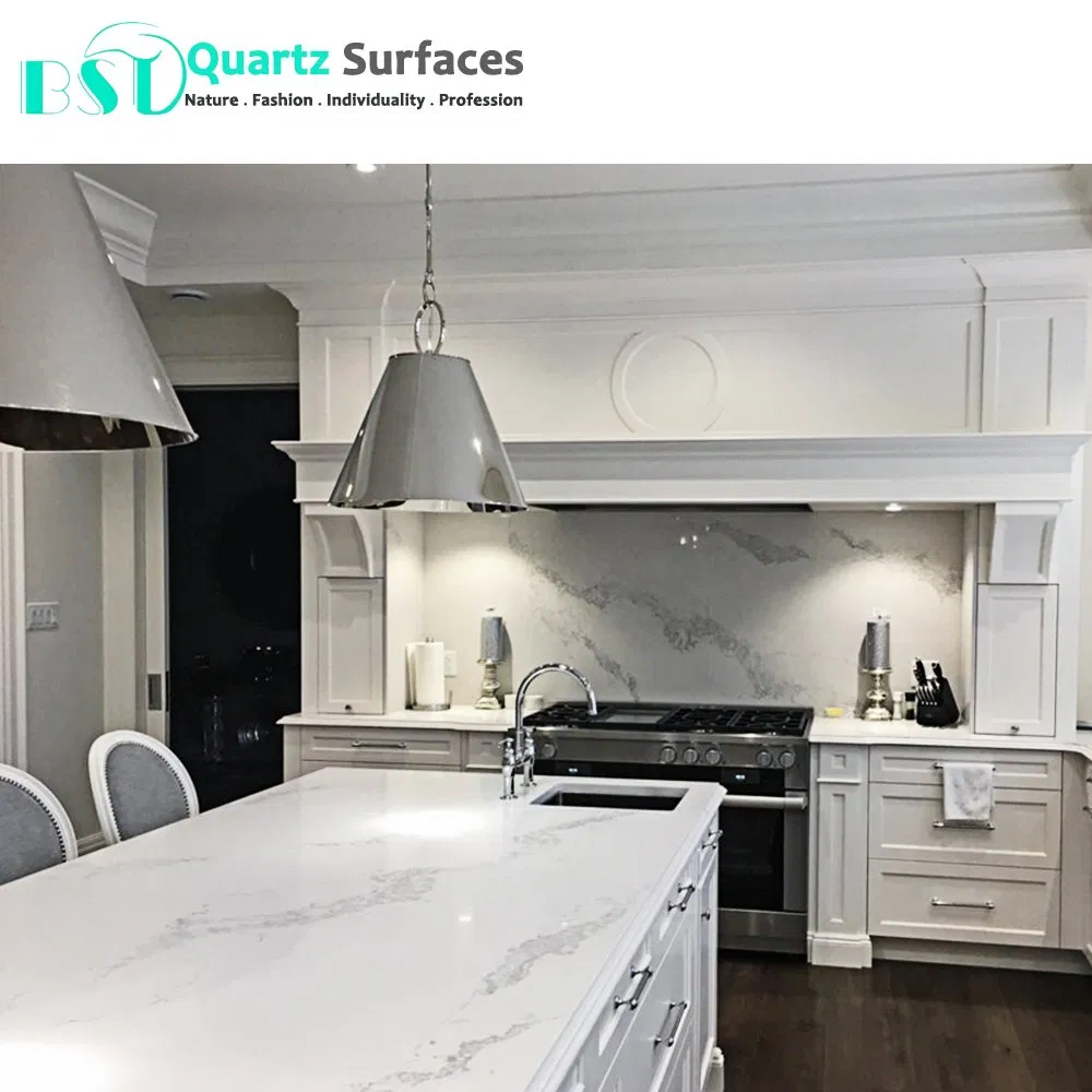 Marble Imitation White Veined Quartz Stone