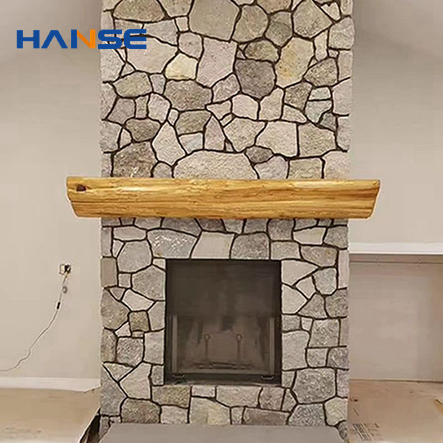 Decorative Exterior Interior Veneer Panel Natural Slate Split Face Tiles Grey Stacked Stone Wall Cladding Suppliers