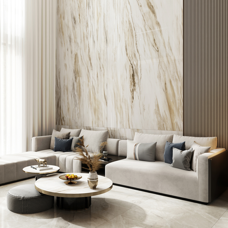 Home Decor Tile White 1200*2700mm Marble Slate Granite Stone Flexible Natural Wall Cladding Panels Sintered Stone