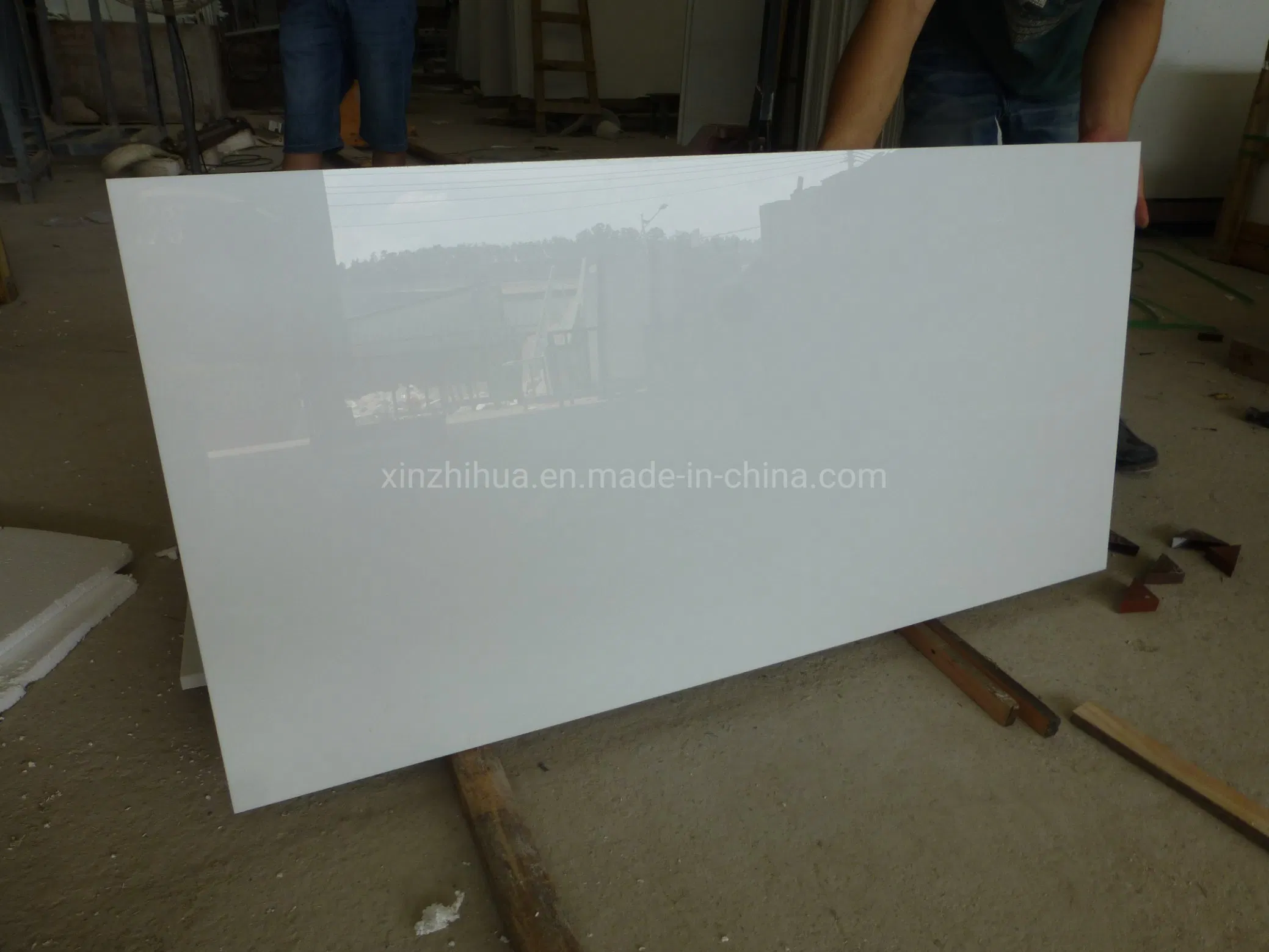 Nano White Artificial Marble Slab for Home Decoration/Project/Wall/Flooring Tile/Bathroom Countertop