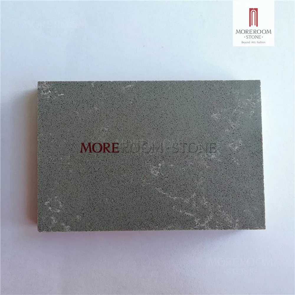 Custom Commercial Modern Style Grey Concrete Quartz Kitchen Countertop