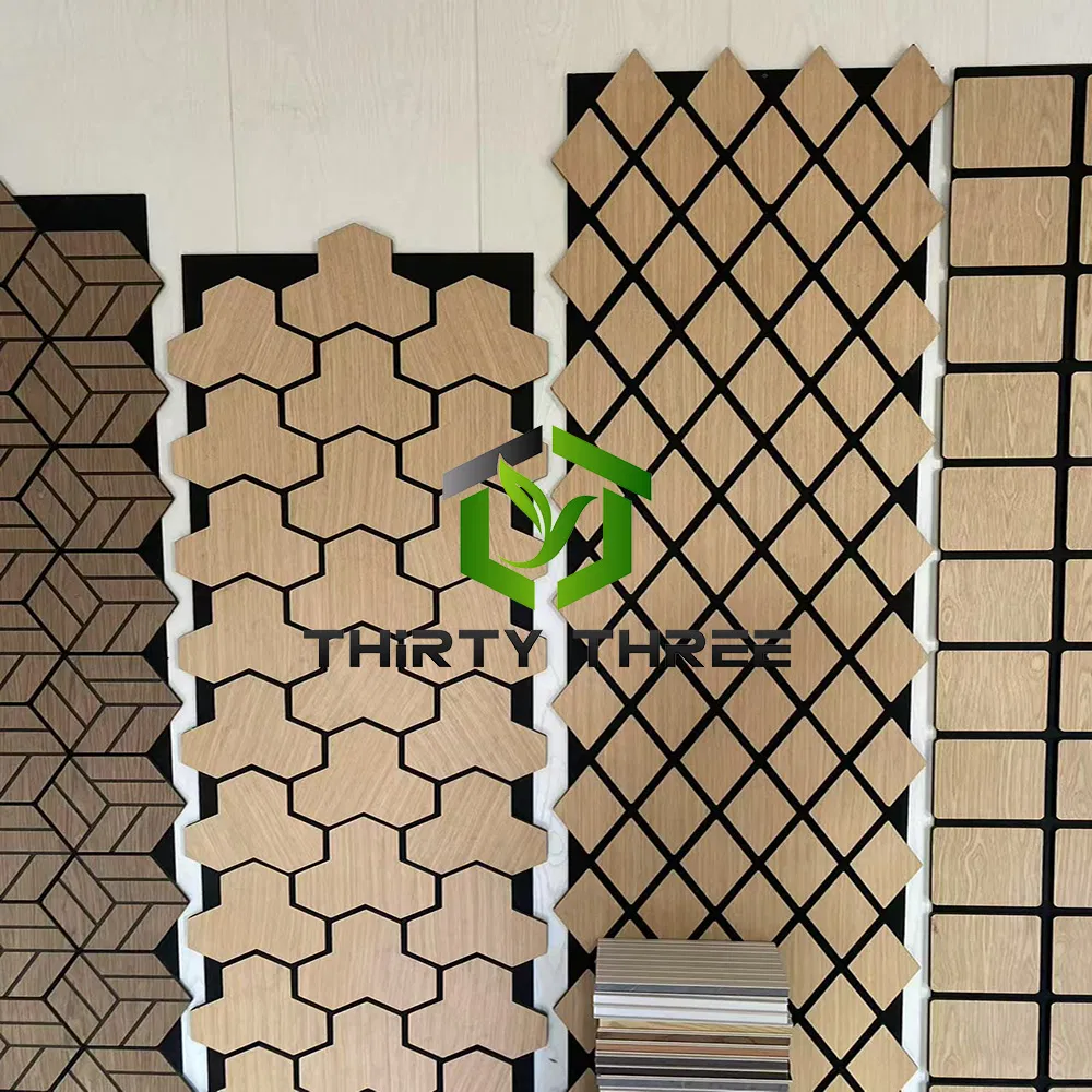 Technical Wooden Nature Wooden Melamine Sticker PVC Slat Flute Acoustic Wall Panel