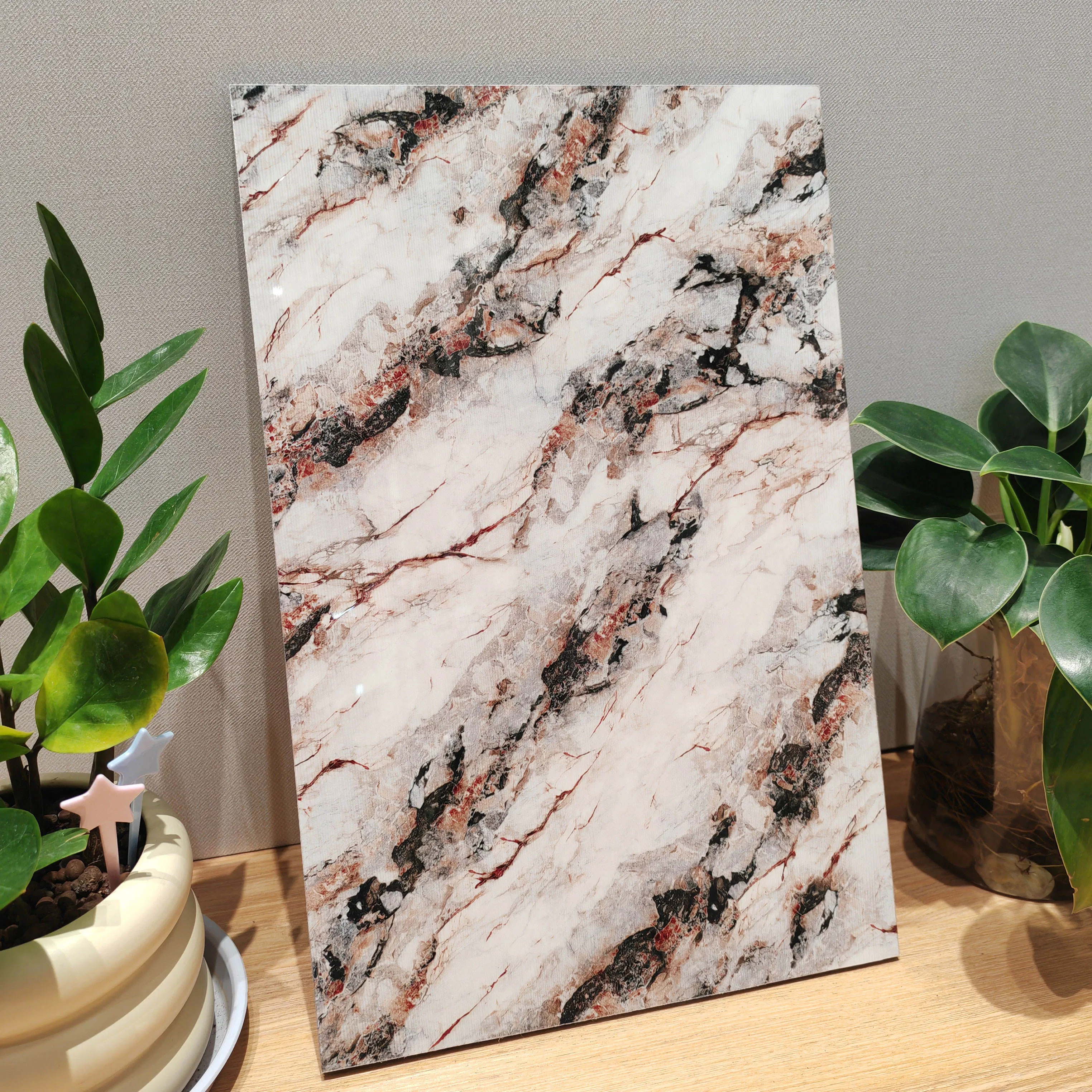 Modern PVC Marble Bamboo Charcoal Board Veneer Fireproof Waterproof Alternative Wall Panels Household Commercial Use Apartments