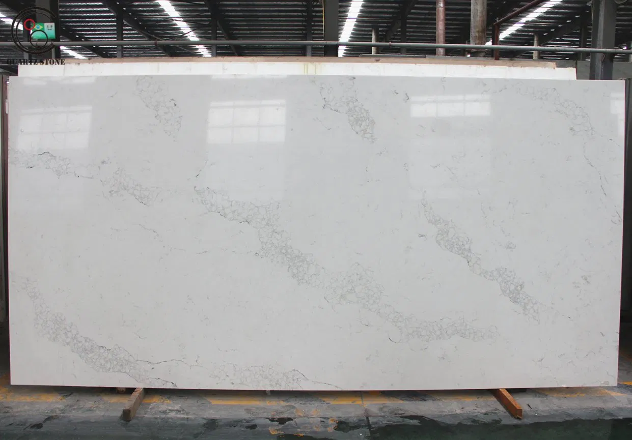 Caesarstone 5031 Statuario Marble Looking Calacatta Veined Quartz Stone Plate