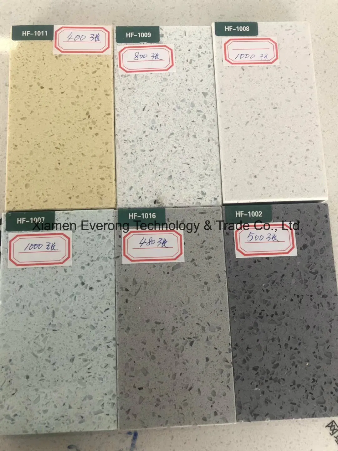 Hot Sale Artificial Marble Look White Black Grey Beige Green Yellow Blue Red Engineered Quartz Slabs Tiles Counetrtops Vanity Tops for Kitchen Bathroom