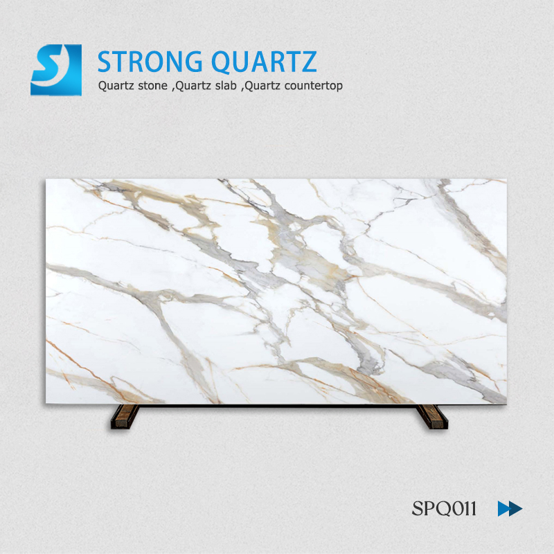 2cm/3cm New Design Calacatta Isabella Surface Heat-Trasfer Printing Quartz for Building Material