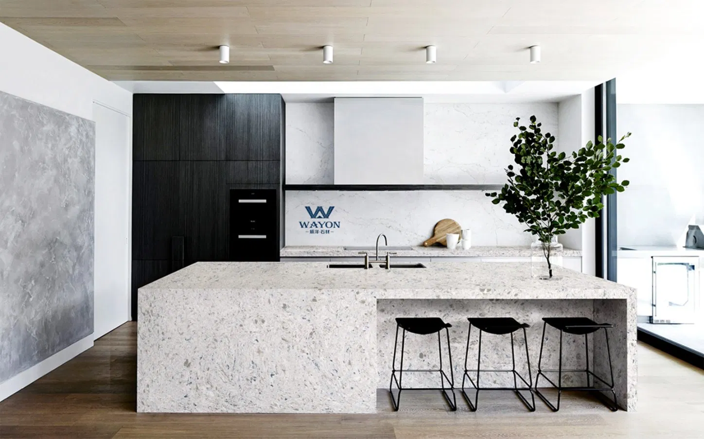 Artificial Quartz Stone Veined Marble Stone Slab for Countertop Granite