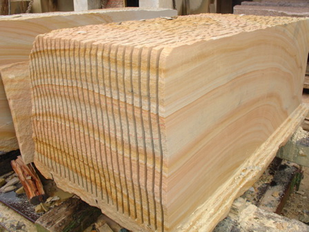 Popular China Yellow Wood Sandstone for Wall Cladding/Paving Stone