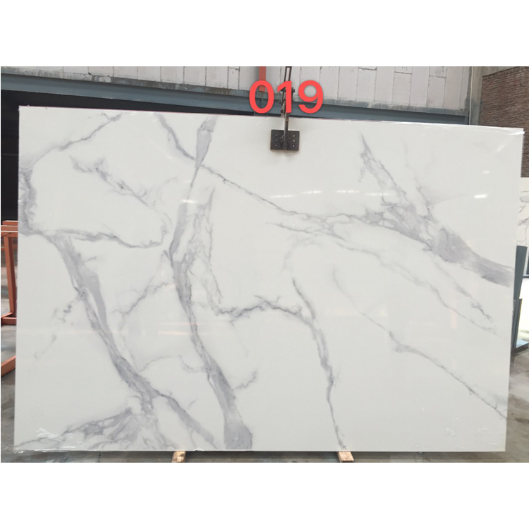 Newstar Stone Slab Lightning White Grey Bathroom Sink Countertop Kitchen Island Background Wall Artificial Marble Slabs