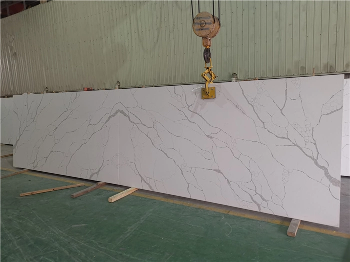 Engineered Stone polished/honed black/white/beige SF-V17 Calacatta Azul quartz for interiors/indoor kitchen/bathroom countertops/vanity