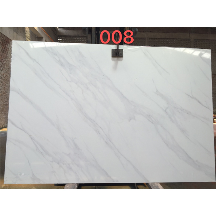 Newstar Stone Slab Lightning White Grey Bathroom Sink Countertop Kitchen Island Background Wall Artificial Marble Slabs