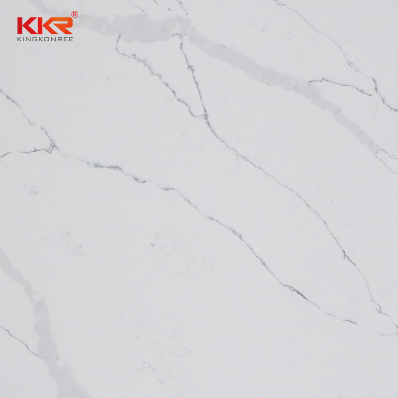 Porcelain Slab Calacatta White Sintered Stone Wall Background Quartz