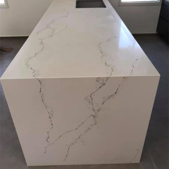 Caesarstone 5111 Statuario Marble Looking Calacatta Veined Quartz Stone Plate