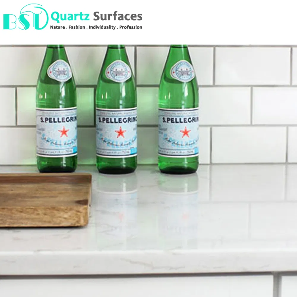 Laminated Light Purple Veined Engineered Quartz Stone