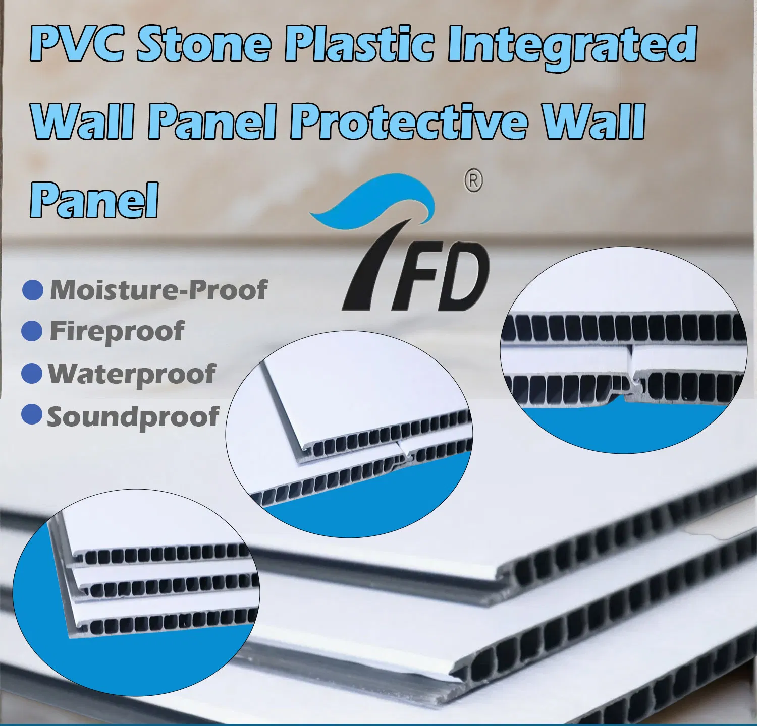 Decorative PVC Stone Plastic Composite Panel
