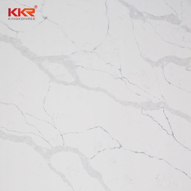 Porcelain Slab Calacatta White Sintered Stone Wall Background Quartz