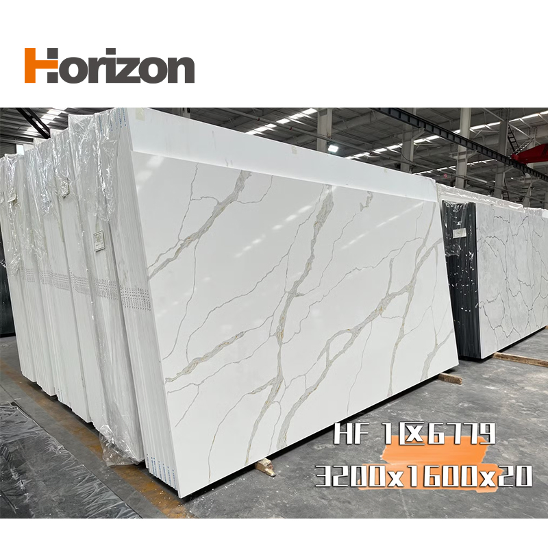 Artificial Low Silica Kitchen Counter Top Quartz Stone for Corner Cabinet Quartz Stone Slab Countertop More Affordable Compare with Mable and Granite