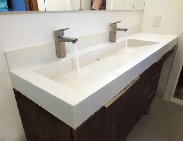 Artificial White Marble Vanity Top