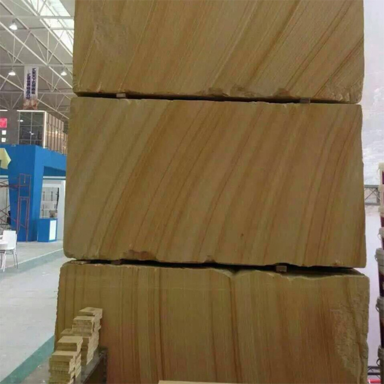 Popular China Yellow Wood Sandstone for Wall Cladding/Paving Stone