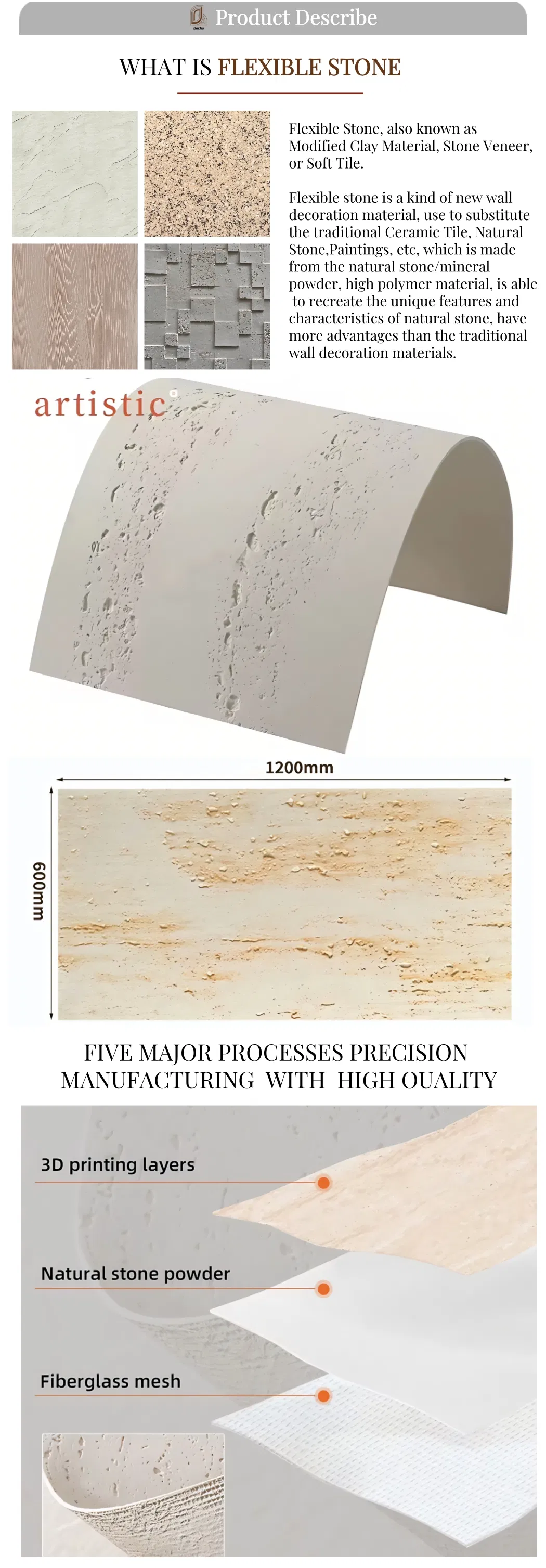 Flexible Stone Panel Description
