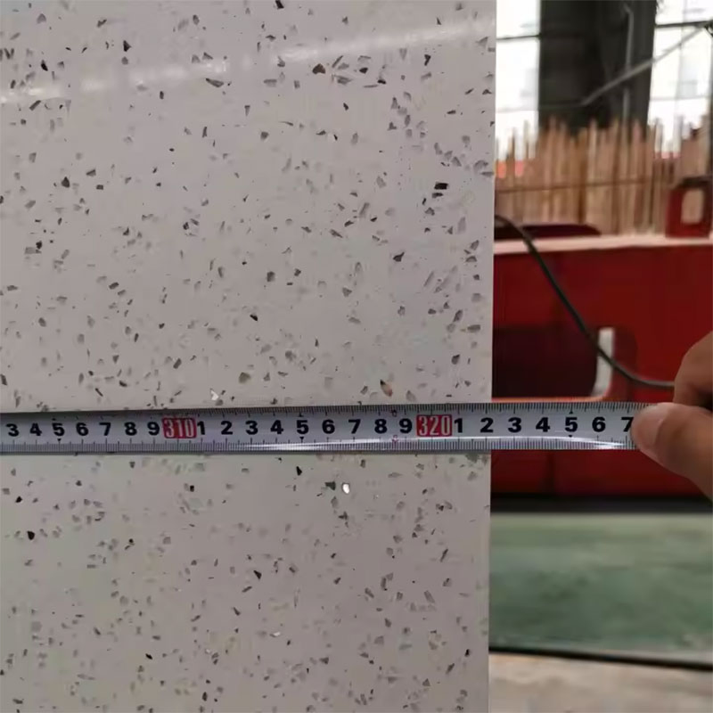 Pure White Quartz Slab Panel Artificial Quartz Countertop Panel in Sparkling White