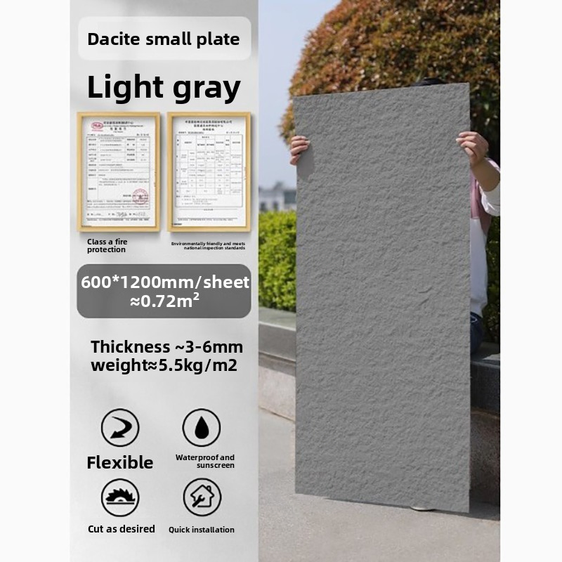 Modern Classic Style Artificial Slate Panel Waterproof Exterior Wall Veneer Hemp Woven Soft Sintered Stone