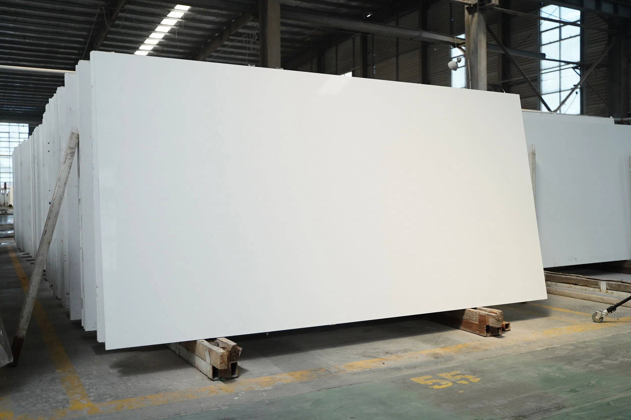 Factory Supply 100% Pure White Quartz for Countertop and Sink Polished or Matt