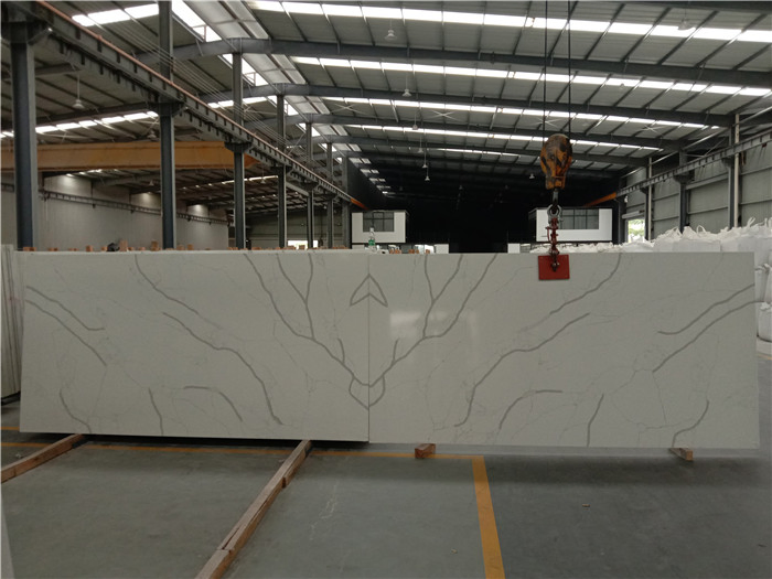 Artificial Stone polished/honed black/white/beige SF-V20190522D calacatta alpha quartz for interiors/indoor kitchen/bathroom countertops/vanity