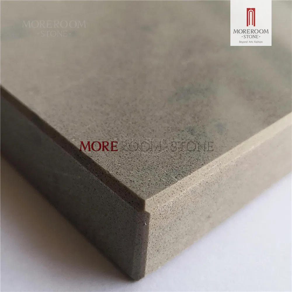 Custom Commercial Modern Style Grey Concrete Quartz Kitchen Countertop